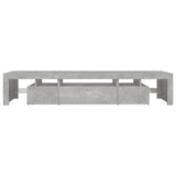 TV Cabinet with LED Lights Concrete Grey 215x36.5x40 cm 3152797