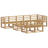 Outdoor Sofa Set 9 pcs White Solid Acacia Wood 3387823