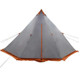 Family Tent Tipi 8-Person Grey and Orange Waterproof 4009447