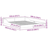 Bed Frame White 120 x 190 cm Solid Pine Wood 873326