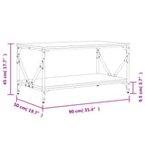 ZNTS Coffee Table Grey Sonoma 90x50x45 cm Engineered Wood 835387