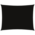 ZNTS Sunshade Sail Oxford Fabric Rectangular 6x7 m Black 135772