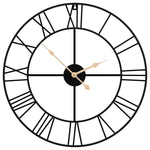 ZNTS Wall Clock Black Ø50 cm Iron 4008411