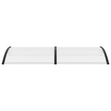 Door Canopy Black and Transparent 240x75 cm PC 144816