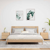 Wall-mounted Bedside Cabinets with LED Lights 2 pcs Sonoma Oak 836817