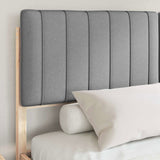 Bed Frame with Upholstered Headboard Light Grey 150 x 200 cm 3398224