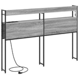 Headboard with Shelf Grey sonoma 120 cm Engineered wood 859688
