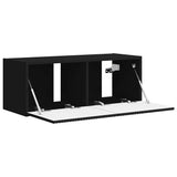 TV Wall Cabinet Black 78.5 x 31 x 29.5 cm Engineered Wood 892211