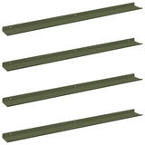 Floating Shelf 4 pcs Olive Green 100 x 9 x 2.5 cm Steel 8003993