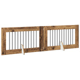 Dog Gate with Stands 2 pcs Old Wood 100 x 60 cm Engineered Wood 892113