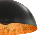 Ceiling Lamps 2 pcs Black and Gold Semi-spherical 50 cm E27 50877