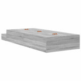 Storage Bed Frame with Drawer Grey Sonoma 90 cm Engineered Wood 3335610