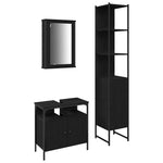Bathroom Furniture Set 3 pcs Black oak 33 x 33 x 185.5 cm 3334397
