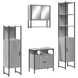 4 Piece Bathroom Furniture Set Grey Sonoma Engineered Wood 3214708