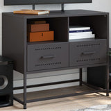 TV Cabinet Black 68x39x60.5 cm Steel 846548