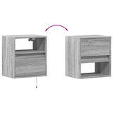 TV Wall Cabinets with LED Lights 2 pcs Grey Sonoma 41x31x45 cm 852324