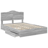 Storage Bed Grey Sonoma 160 x 200 cm Engineered Wood 3413490