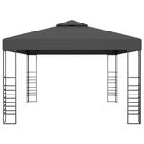 ZNTS Gazebo with LED String Lights 3x4 m Anthracite 3070308