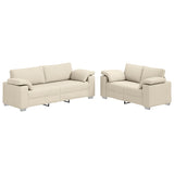 Sofa 2 pcs Beige Linen 3324689
