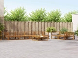 Outdoor Sofa Set 7 pcs Natural Solid Acacia Wood 3367212