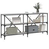 Console Table Grey Sonoma 160x30x75 cm Engineered Wood and Iron 832851
