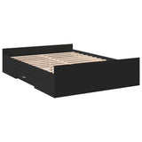 Bed Frame with Drawers without Mattress Black 135x190 cm Double 3280315