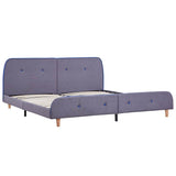 Bed Frame without Mattress Light Grey Fabric 150x200 cm King Size 281104