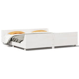 Bed Frame without Mattress White 180x200 cm Super King Solid Wood Pine 3302274