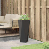 Planter Black 30 x 30 x 75 cm Steel 883766