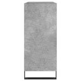 Record Cabinet Concrete Grey 84.5x38x89 cm Engineered Wood 831784