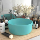 147013 Luxury Wash Basin Round Matt Light Green 40x15 cm Ceramic