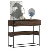 Console Table Brown Oak 90x35x80 cm Engineered Wood 849178