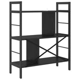 Bookshelf Black Oak 75 x 30 x 91 cm Engineered Wood 883970