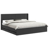 Bed Frame with Storage and Headboard Black 180 x 200 cm 3414282
