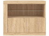 Sideboard with LED Lights Sonoma Oak 60.5x37x67 cm 836618