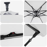 Umbrella Sand 294 x 294 x 248 cm Polyester and Aluminium 42003383