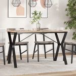 ZNTS Dining Table Legs Y-Frame 120x60x73 cm Steel 357934