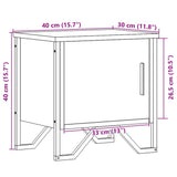 Bedside Cabinets 2 pcs Brown Oak 40x30x40 cm Engineered Wood 848523