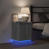 Bedside Cabinet 2 pcs Grey 39 x 34.5 x 50 cm Engineered wood 869605
