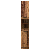 Bathroom Cabinet Old Wood 32x34x188.5 cm Engineered Wood 856943