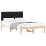 Bed Frame with Upholstered Headboard Black 120 x 190 cm 878066