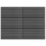 WPC Tiles 60x30 cm 6 pcs 1m Grey 49056