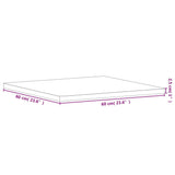 Table Top 60x60x2.5 cm Square Solid Wood Beech 355956