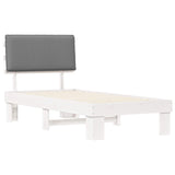 Bed Frame with Upholstered Headboard Light Grey 80 x 200 cm 877313