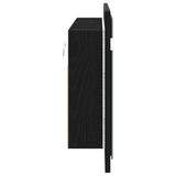 LED Mirror Cabinet Black Oak 100 x 12 x 45 cm Engineered Wood 875044