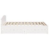 Bed Frame without Mattress White 180x200 cm Super King Solid Wood Pine 3301819