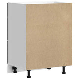 Kitchen Base Cabinet "Porto" Black Engineered Wood 854260