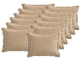 Cushion Cover 12 pcs HOUTEN Taupe 40 x 40 cm Chenille Fabric 916866