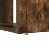 Desk with Shelf Smoked Oak 113 x 54 x 120 cm Engineered Wood 869278