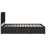 Bed Frame with Drawer Black 120 x 200 cm Engineer Wood 3412610